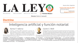 Inteligencia artificial y funcion notarial.